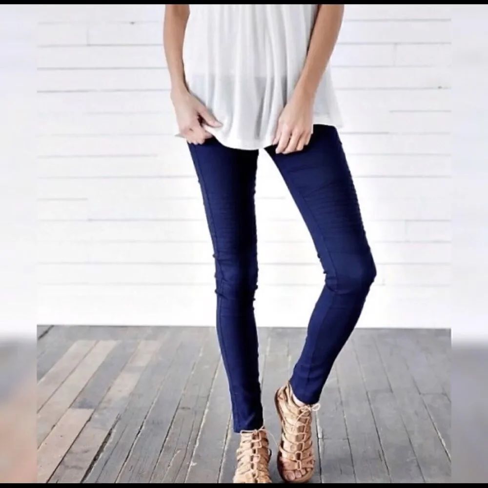 moto leggings navy 